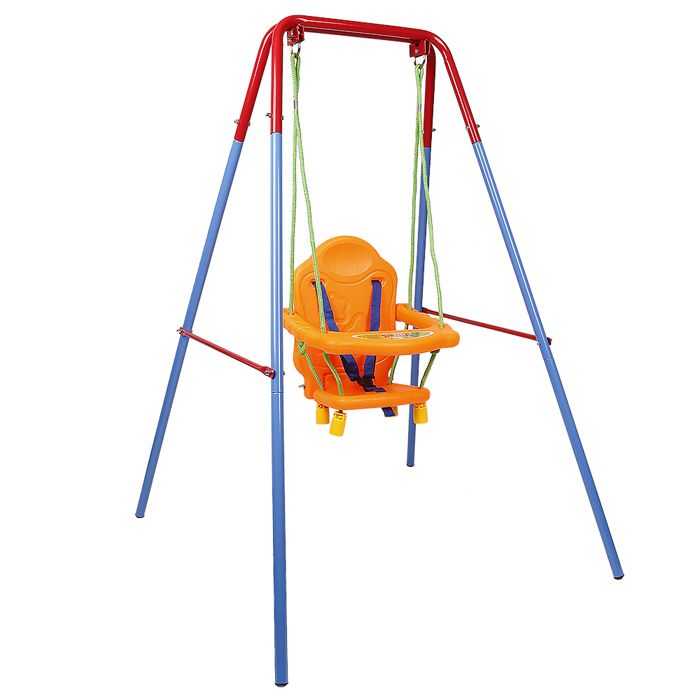 Balançoire Bébé, Jeu de Plein Air avec Accoudoir, Portique Siège de Balançoire Bébé, Jeu de Plein Air avec Accoudoir, Portique Siège de