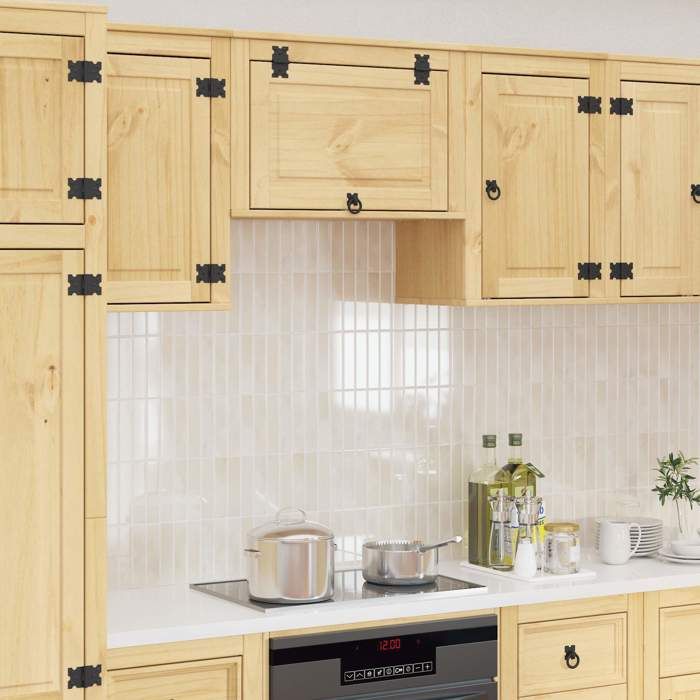 NEW 2026 Armoire de cuisine 1 pc moderne Cabinet de cuisine avec stockage SKI Brun Miel 60x32x40 cm Pin massif L4835
