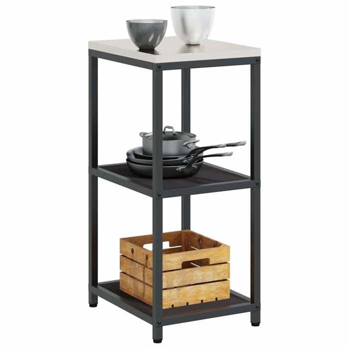 (NEW 2026)Armoire de cuisine - CLOUD - Placard/BUFFET de cuisine avec étagère Noir 60x50x92 cm Acier 2956278