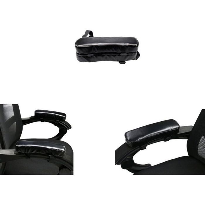 2pcs PU Coussinets Daccoudoirs Support de Coude Coude Oreiller Accoudoir en Mousse Mémoire pour Chaise de Bureau et Chaise de Jeu
