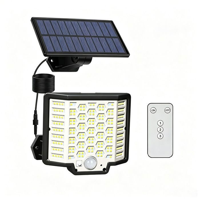 Projecteur solaire de sécurité extérieur avec détecteur de mouvement (1 pièce) projecteur solaire de jardin avec capteur