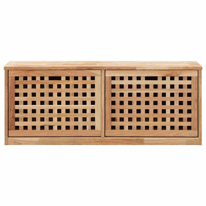 Meuble entree - vidaXL - CHIC - Banc de rangement de chaussures 94x20x38cm Bois massif de noyer - 9 kg FR246104
