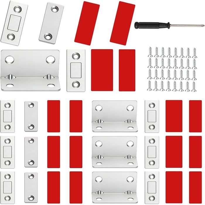Aimant Porte Pcard 8 Pièces Loquet Ultra Fin Fermeture Puissante pour Pcard Tiroir