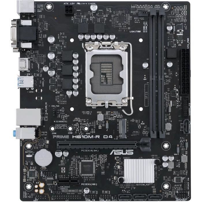 Carte mère – ASUS – PRIME H610M-R D4 – LGA 1700 – DDR4 – Micro ATX