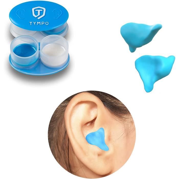 TYMPO bouchons d'oreille moulés sur mesure Bleu. 1 Kit pour réal r soi-même  2 paires de boule quies sur mesure en silicone.[17] - Cdiscount Santé -  Mieux vivre