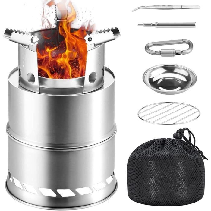 Rechaud Bois Poêle à Bois Mini Pliable Réchaud de Camping Hobo Poêle pour Pique Nique BBQ Camping Randonnée Voyage | Leroy Merlin