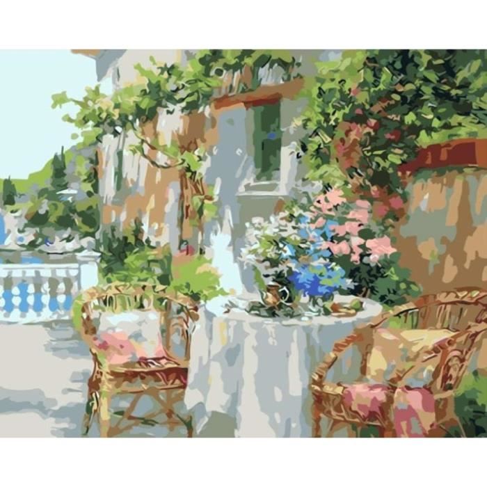 Bougimal Peinture par Numéro Adulte paysages avec Pinceaux et Acryliques Bricolage Peintures Kits, pour la Décoration Intérieure maison, Floral 4 Bougimal Peinture par Numéro Adulte paysages avec Pinceaux et Acryliques Bricolage Peintures Kits, pour la Décoration Intérieure maison, Floral 4