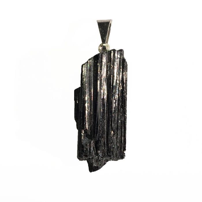 Pendentif Tourmaline noire Pierre brute Noir Achat Vente