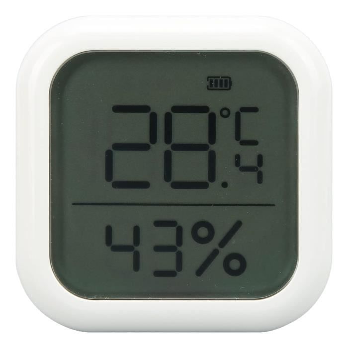 Capteur Température Humidité Sans Fil LCD Numérique - Blanc, Affiche Risques Rhume/chaleur, Pour Intérieur Sain - 6