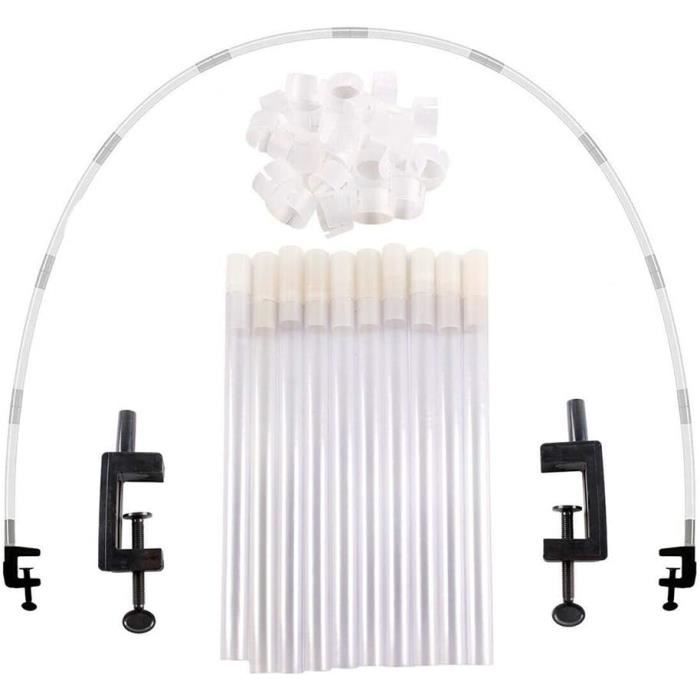Lot De 2 Supports De Colonne à Ballons IDecoMart - Hauteur Réglable Jusqu'à 2m, Piquets De Sol Inclus - Pour Fêtes, Mariages - 4