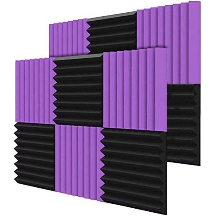 Panneaux Muraux Acoustiques SK Studio - Lot De 12 En Mousse Cunéiforme 30x30cm | Isolation Sonore Home Studio
