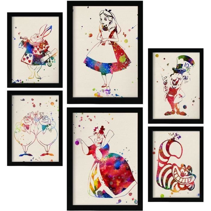 Affiches Star Wars Style Aquarelle NACNIC - Lot De 6 Impressions A4 Et A3, Décoration Murale, Sans Cadre