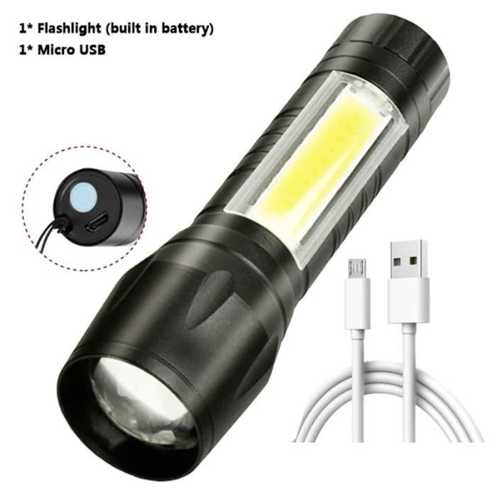 LE Rechargeable LED Torch, Bright Caping Lights with 2600Ah Power
