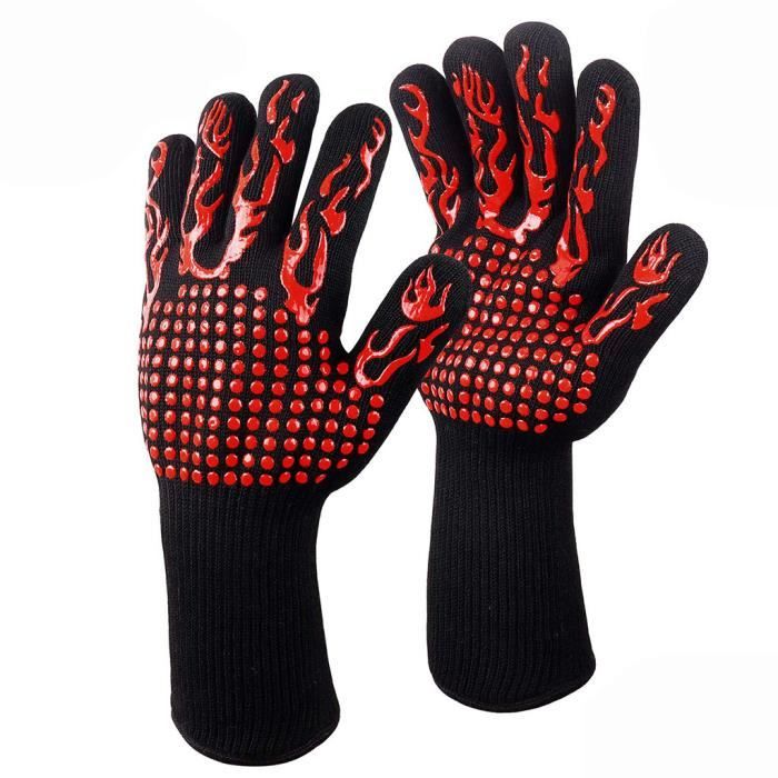 YJWLO Lot de 2 gants de four r/ésistants /à la chaleur pour micro-ondes et barbecue Motif marbre Noir Blanc