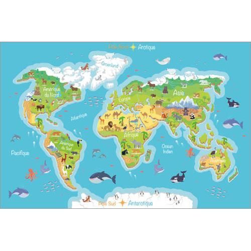 Carte Du Monde Pour Les Enfants Français Kidz Collection