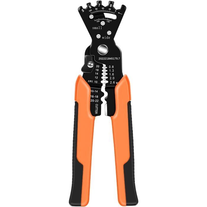 2 EN 1 / PINCE A DENUDER 170 MM AUTOMATIQUE AVEC COUPE CABLE 0.2-6mm²