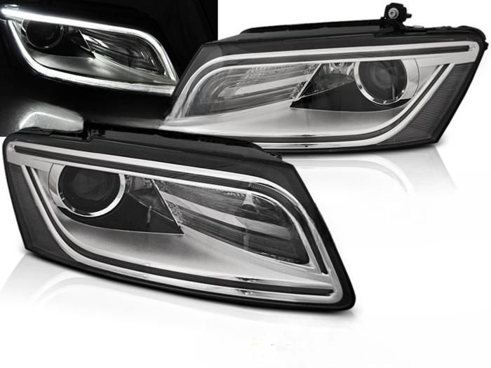 Paire de feux phares Audi Q5 12-17 Daylight led DRL chrome