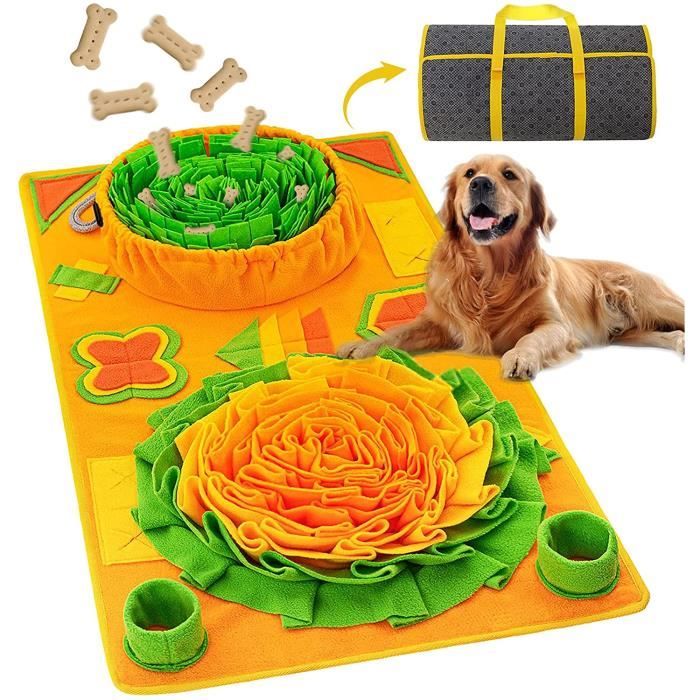Tapis de Fouille Chien - Snuffle Mat - 9 éléments dentraînement - Lavable - Portable
