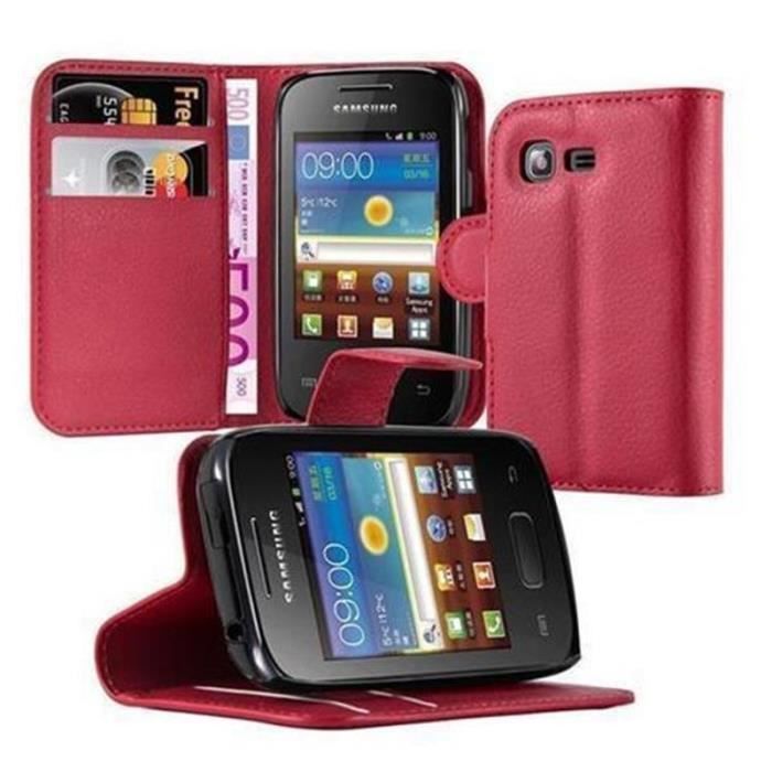Cadorabo Coque Compatible Avec BlackBerry Q10 En Candy Apple ROUGE - Housse Flip Style Etui En Simili Cuir Structuré - Housse Portefeuille Etui Housse Pochette Flip PU Cuir