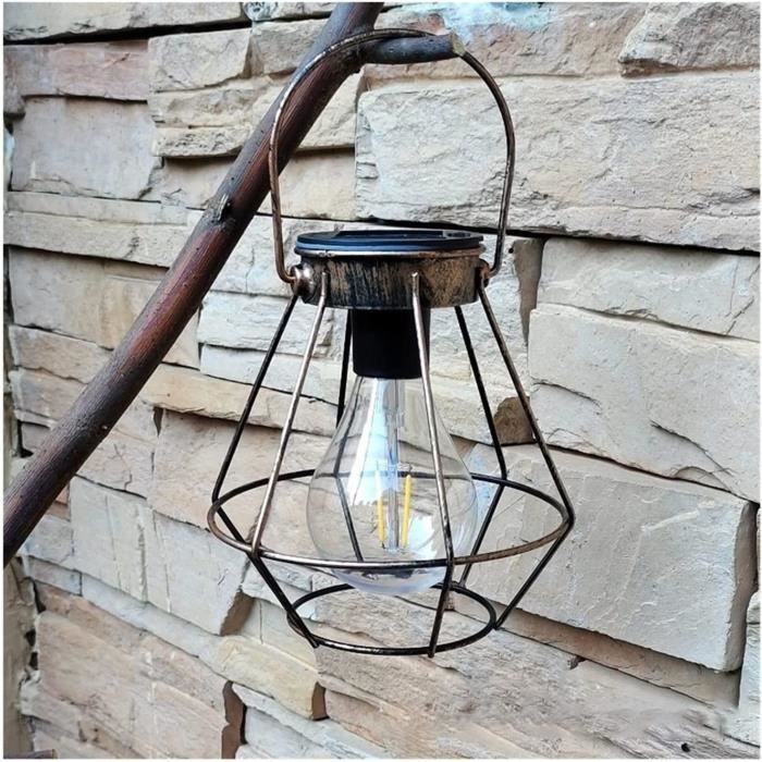 Lumières Solaires Suspendues Abeilles - Décor Jardin Métal LED Extérieur Lanterne Printemps