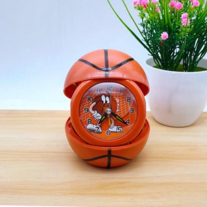 Basket-ball - Petit réveil Portable pliable pour garçon, design de dessin animé, pour la maison, le basket ba