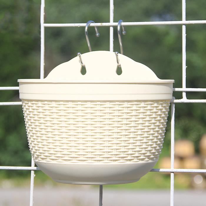 2 Pots Décoratifs Macramé Suspendus Avec Drainage - Jardinières Murales Pour Intérieur Et Extérieur