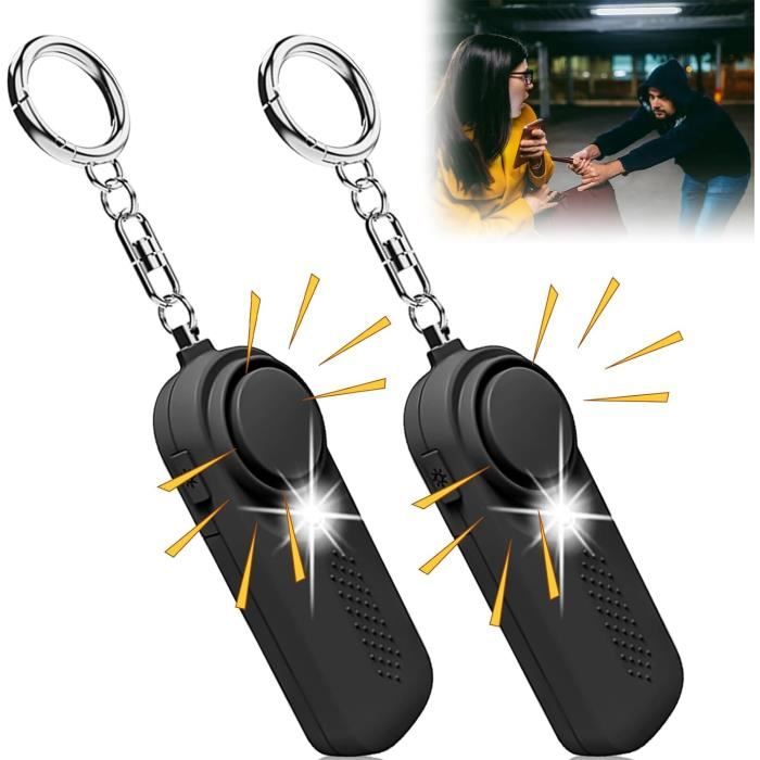 Alarme Personnelle - ZGEER - Sirène de poche 130 dB - Lampe LED - Noir - Sécurité pour tous