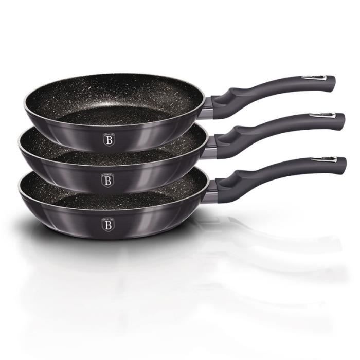 Wok Metallic Line Carbon Pro Edition 30 Cm Con Coperchio – Antiaderente Marmorizzato, Adatto A Induzione