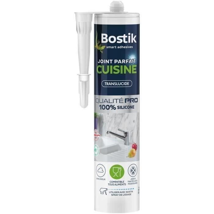 Mastic Etanchéité Joint Parfait BOSTIK Cuisine Transparent Finitions et Raccordements Longue Durée -