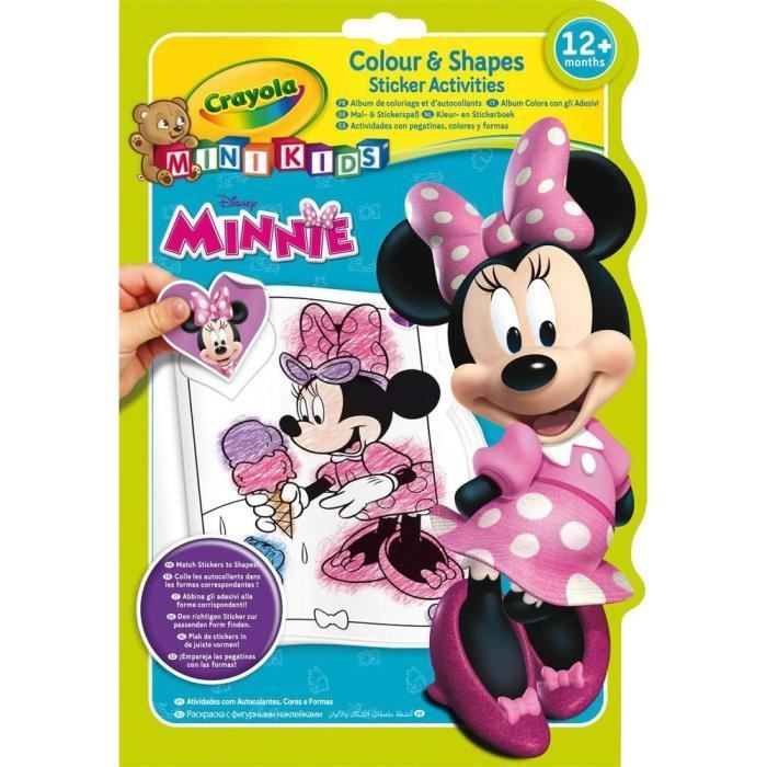 Crayola - Mini Kids - Album coloriage & autocollants Minnie - Coloriage pour enfant et tout petit