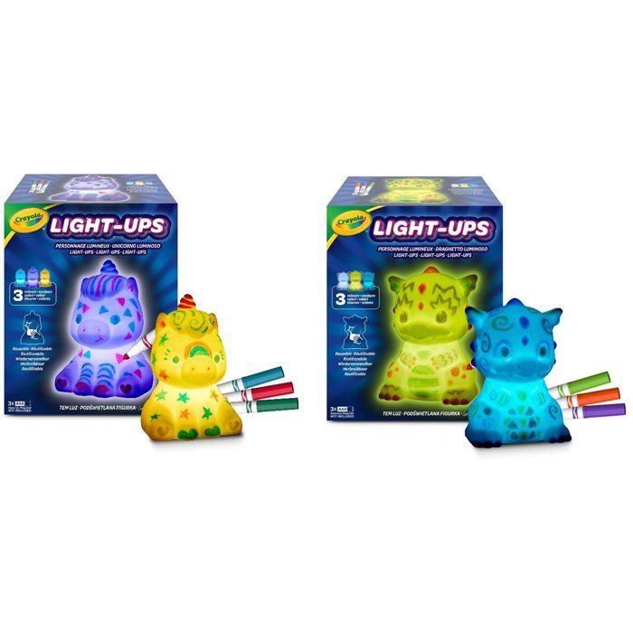 Activité lumineuse créative CRAYOLA Ups LicorneDragon Recolorable Feutres Gel FX