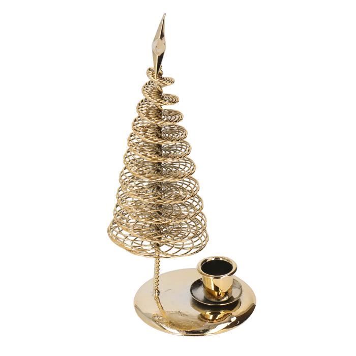 Dilwe Bougeoir Sapin de Noël Bougeoir doré, Portebougeoir en Métal