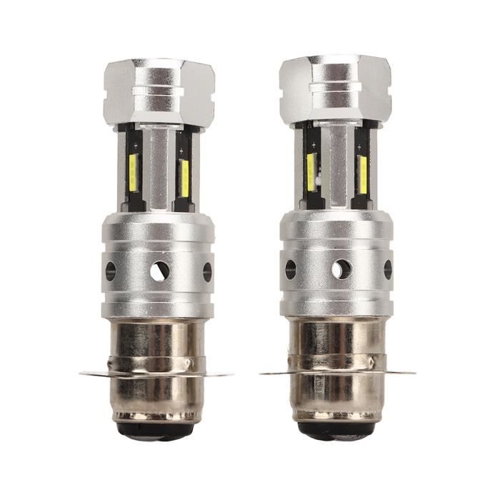 Ampoule LED BA20D Pour Phare Moto - 3000LM, 12-80V, Blanc, Non Polaire