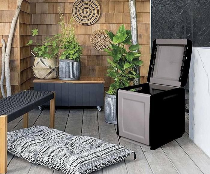 Malle Lille 54x53h57 cm Gris clair Noir