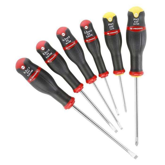 Jeu de 6 tournevis Protwist FACOM ATP.J6PB - vue 2