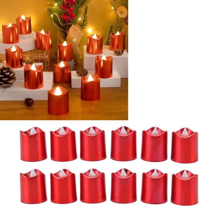 Lot De 8 Bougies De Chandelier LED à Piles En Cire Véritable