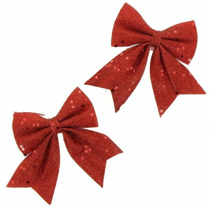 Décoration de Noël noeud papillon en mousse Set de 2 pièces