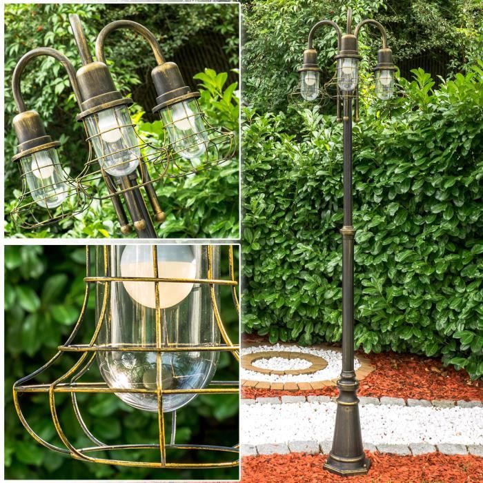 Lampe dextérieur - HOFSTEIN - Oliena - Look antique - 3 branches - IP44