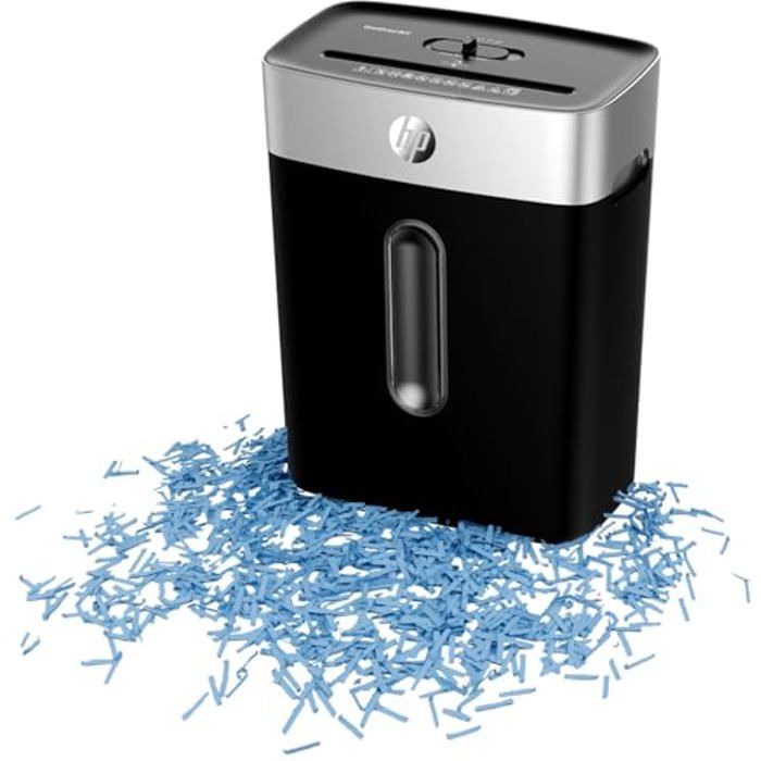 Déchiqueteuse de papier - HP - OneShred 8CC - Niveau de sécurité P-4 - Coupe croisée - 8 lames