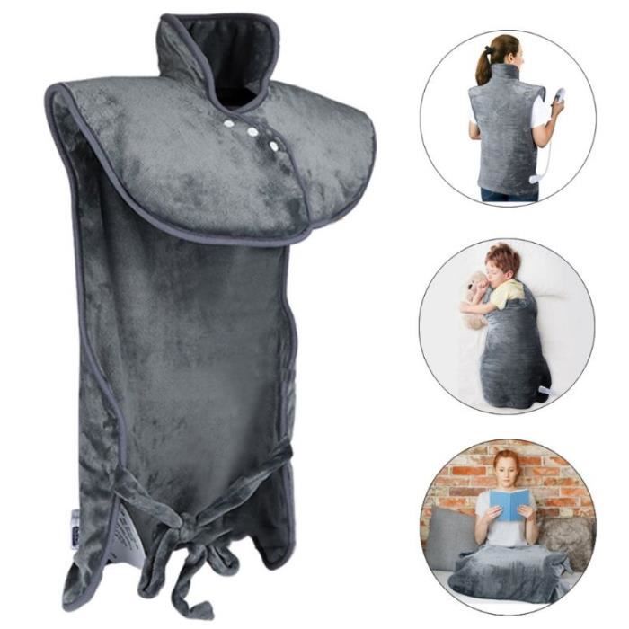 Châle Chauffant Hiver Personnes âgées Uxsiya Cape D'Épaule Double Face En Peluche 38 * 90 CM écharpe épaule Couverture 38x90cm