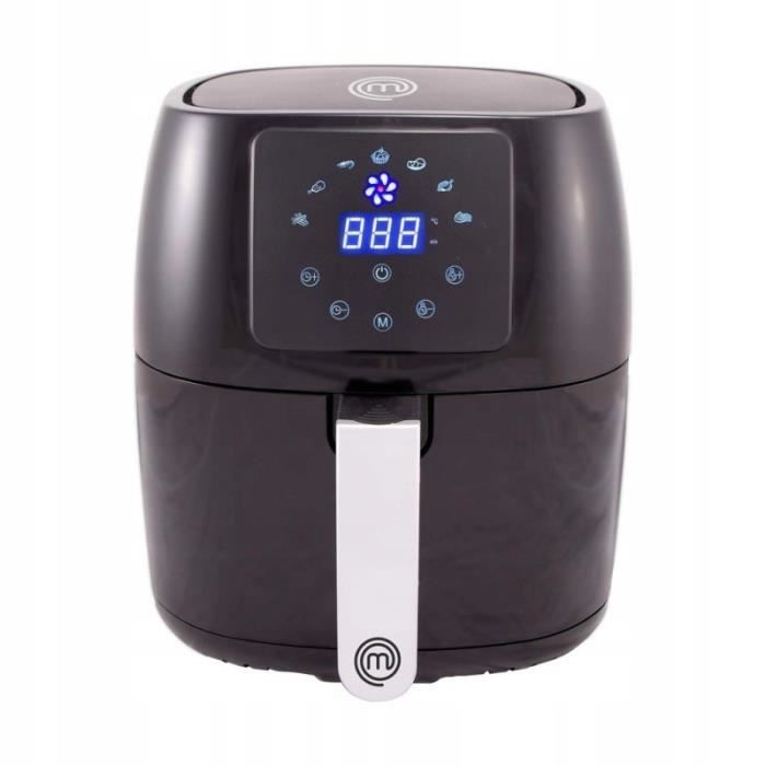 Friteuse à air chaud Masterchef numérique 4,5 L sans huile 1400W 80 - 200°C Minuterie Noir