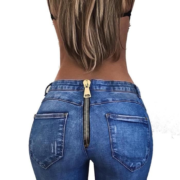 Mesdames stretch Skinny Denim Jeans jeggings Crayon Pantalons Taille Haute Long Pantalon