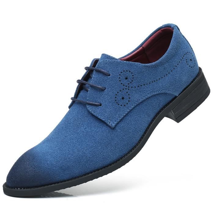 Chaussures Richelieu en cuir pour homme Bleu