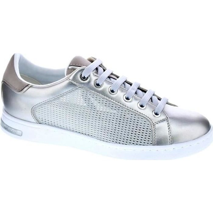 basket grise argente femme