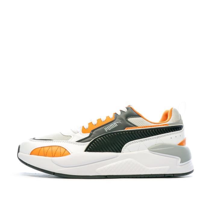 Puma Baskets Blanche/Noir/Orange Homme Puma X-ray 2 Square