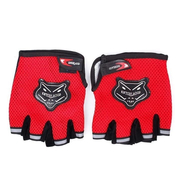 Antidérapant Gants Sports Enfants Vélo Cyclisme Demi-doigt Taille unique