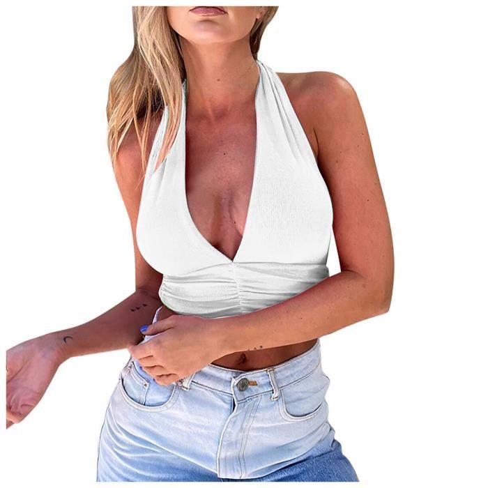 ROBE 2023 Summer Womens nouveau col en V lacets ourlet plissé robe à