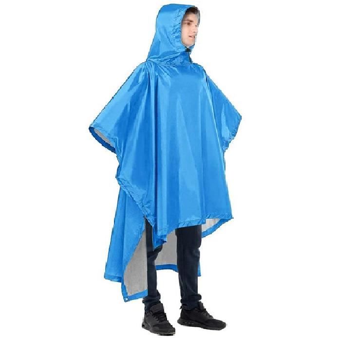 Poncho De Pluie Anyoo - Imperméable Respirant, Capuchon Ajustable - Pour Randonnée Et Vélo