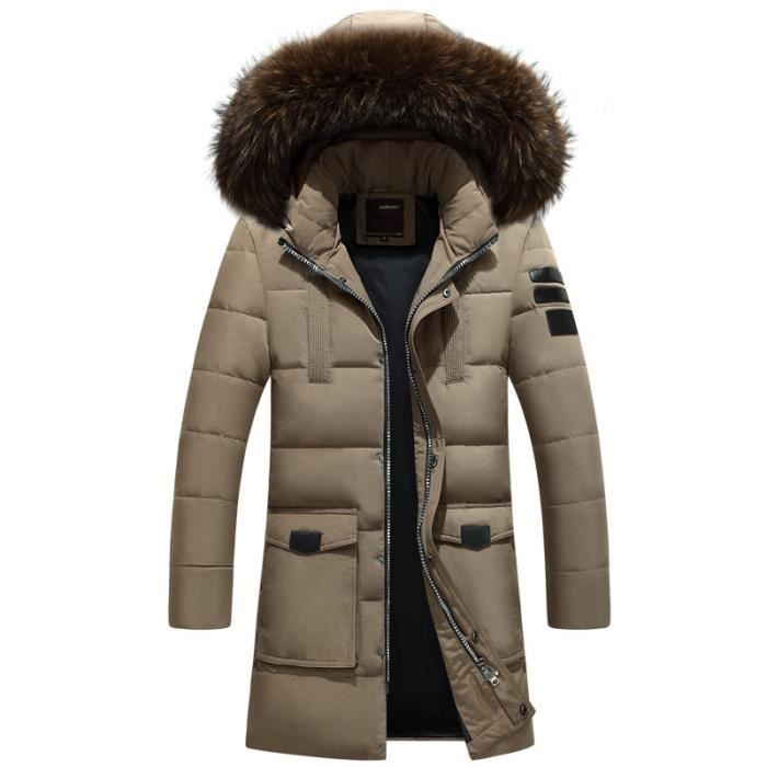 Parka D’hiver Femme Capuche Fausse Fourrure - Coton épais, Doublure Polaire, Coupe Ajustée