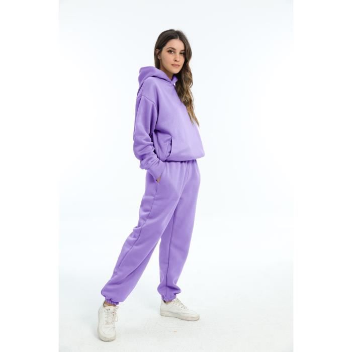 Survetement violet femme best sale